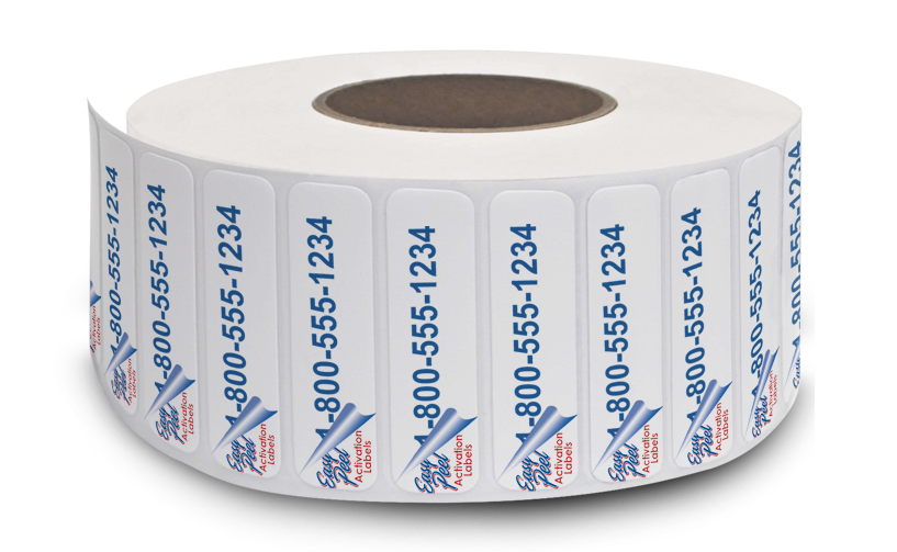Activation labels for protecting PINs and secure codes