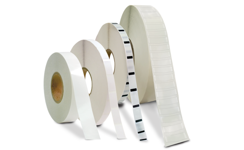 Affix stickers and labels for plastic card attachment systems
