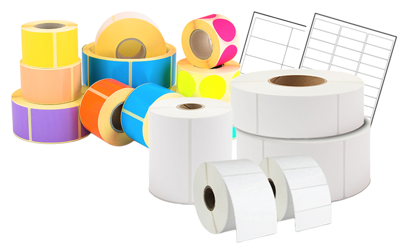 Blank pressure sensitive labels for on-demand printing